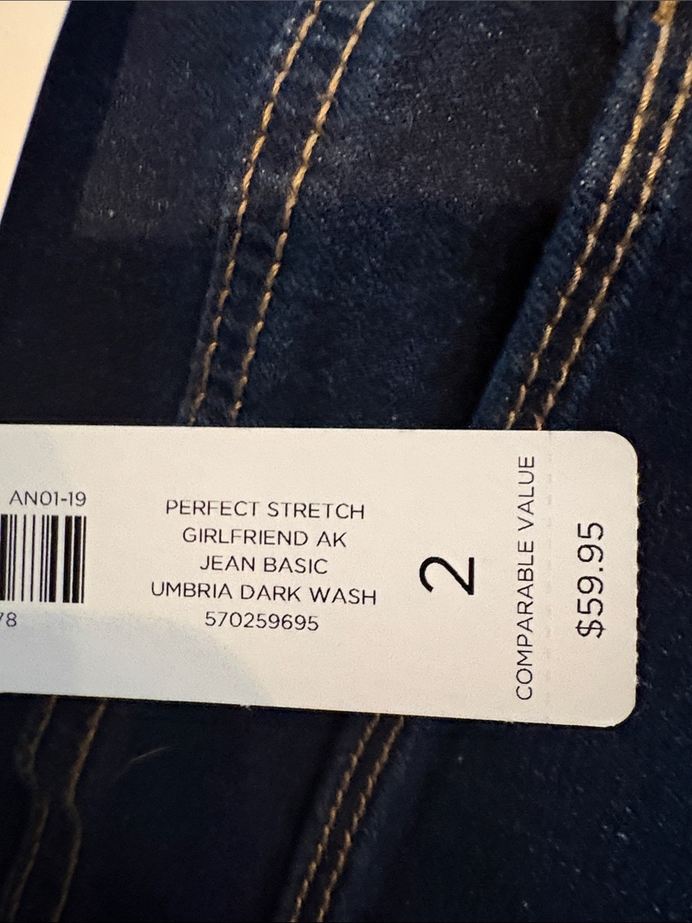 Chico's Dark Blue Straight-Leg Jeans - Picture 4 of 5